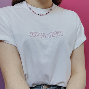 embroidered oopsie daisy t-shirt