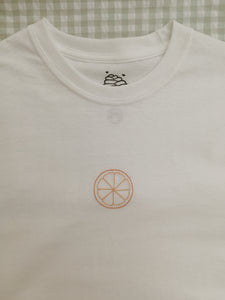 embroidered orange slice t-shirt