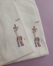 Load image into Gallery viewer, custom children&#39;s drawing embroidered t-shirt
