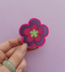 embroidered flower patch