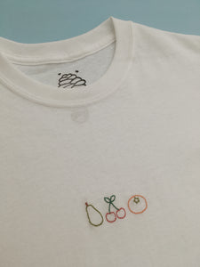 embroidered fruit medley t-shirt