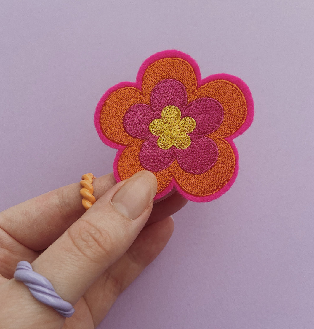 embroidered flower patch