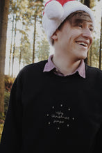 Load image into Gallery viewer, black and gold ugly christmas jumper
