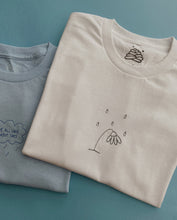 Load image into Gallery viewer, embroidered droopy flower guy t-shirt
