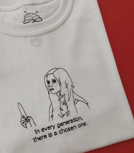 embroidered buffy the vampire slayer quote t-shirt