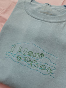 custom children's drawing embroidered t-shirt