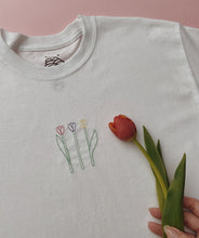 Load image into Gallery viewer, embroidered tulip t-shirt
