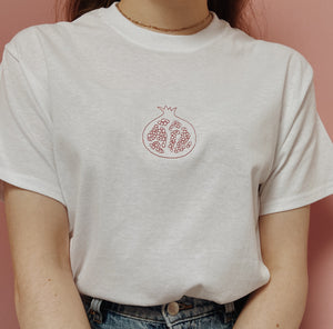 embroidered pomegranate t-shirt