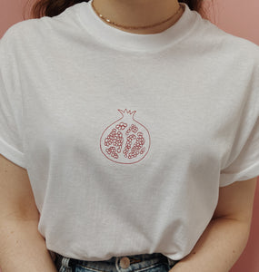 embroidered pomegranate t-shirt