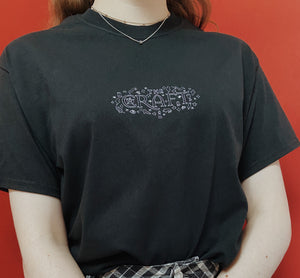 embroidered 'the craft' movie illustrated logo t-shirt