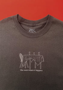 embroidered 'the room where it happens' hamilton t-shirt