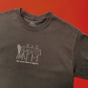 embroidered 'the room where it happens' hamilton t-shirt