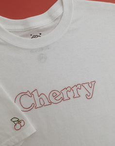 embroidered cherry t-shirt