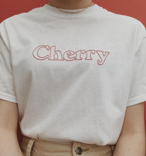 Load image into Gallery viewer, embroidered cherry t-shirt
