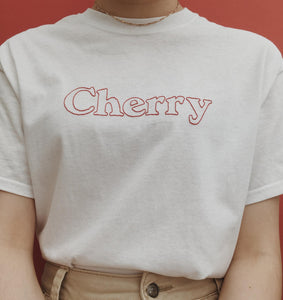 embroidered cherry t-shirt