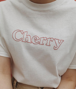 embroidered cherry t-shirt