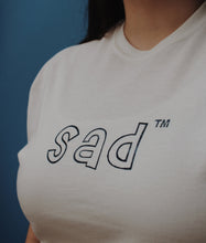 Load image into Gallery viewer, hand printed &#39;sad ™&#39; t-shirt
