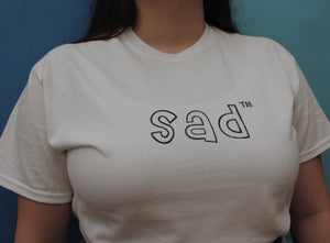 hand printed 'sad ™' t-shirt