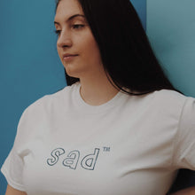 Load image into Gallery viewer, hand printed &#39;sad ™&#39; t-shirt
