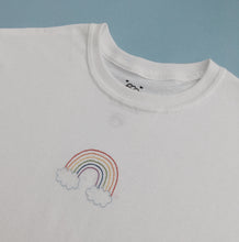 Load image into Gallery viewer, embroidered rainbow t-shirt
