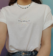 Load image into Gallery viewer, embroidered &#39;only looking up&#39; t-shirt
