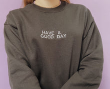 Load image into Gallery viewer, personalised text embroidered crew neck jumper
