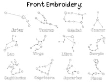 Load image into Gallery viewer, zodiac constellation embroidered t-shirt
